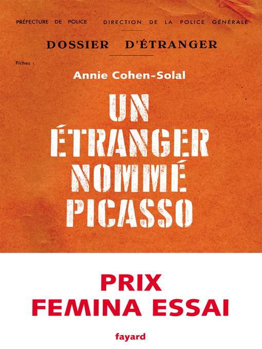 Cover image for Un étranger nommé Picasso